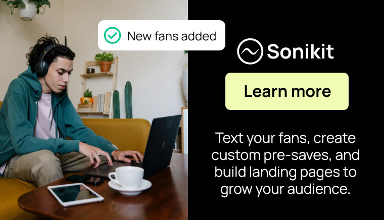 artist creating Spotify pre-save on laptop