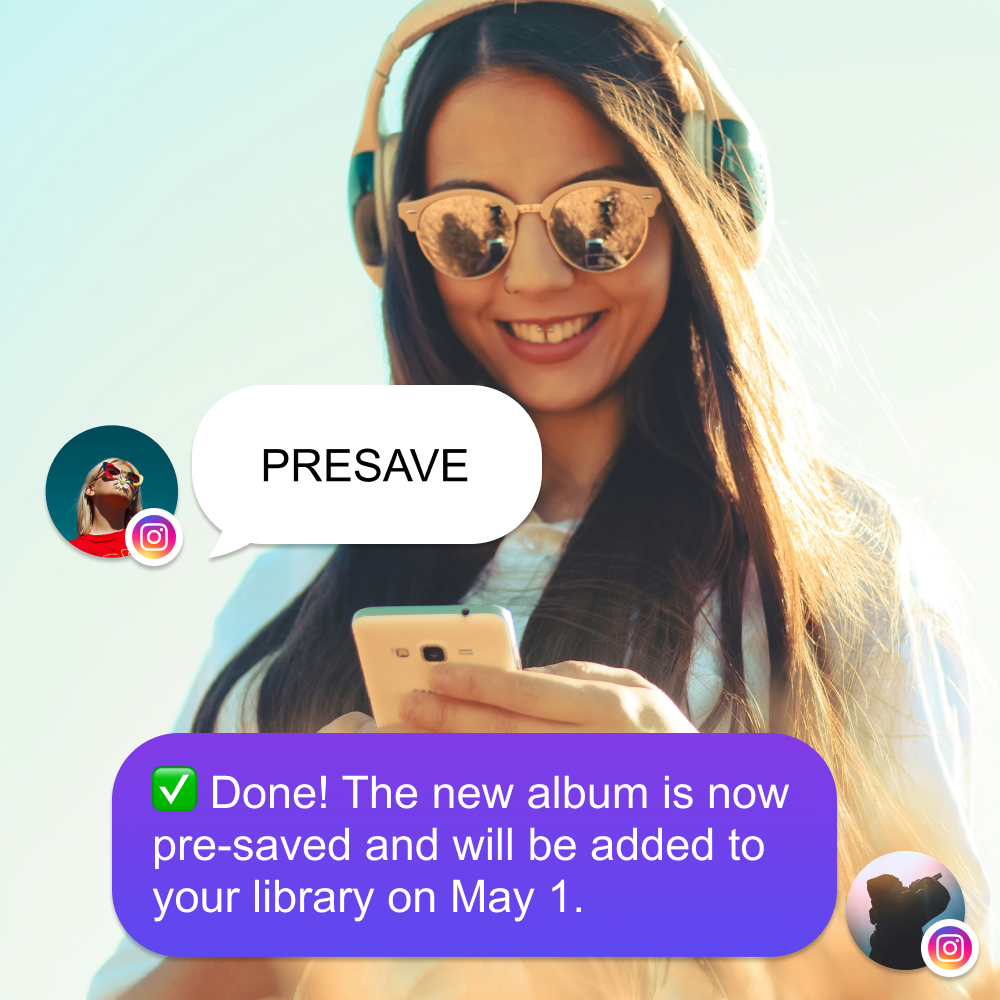text to pre-save on Spotify