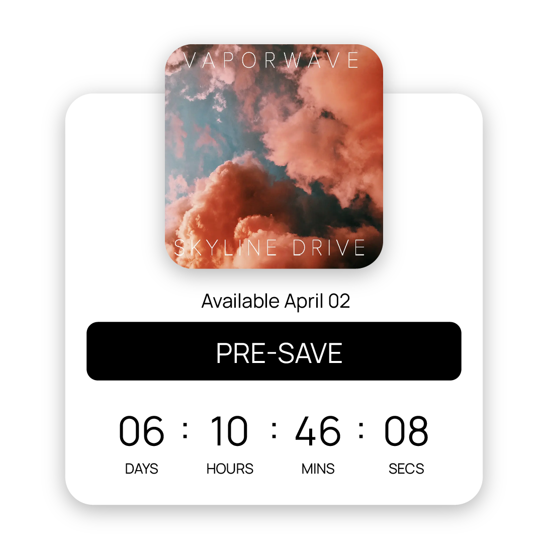 Custom embeded Spotify pre-save countdown