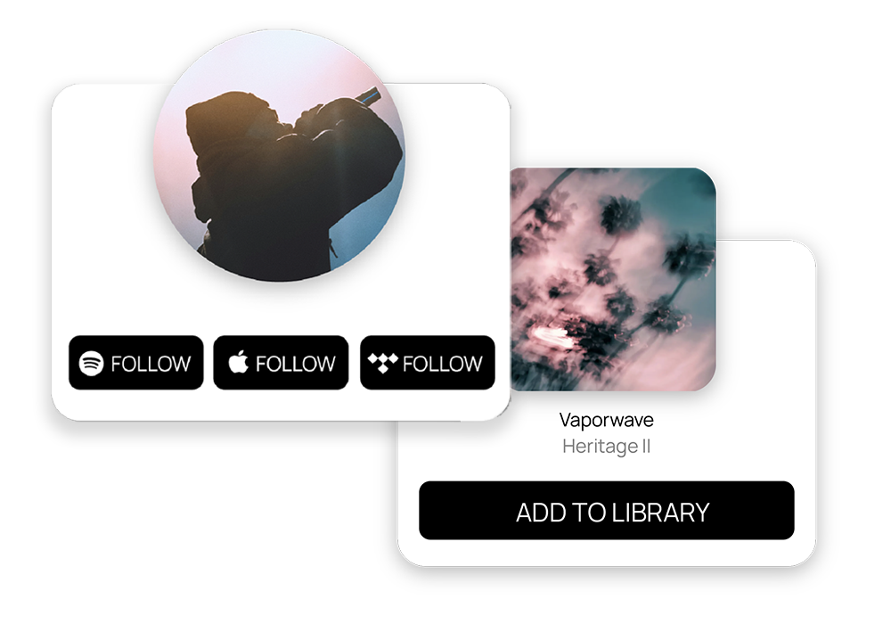 streaming follow and save buttons