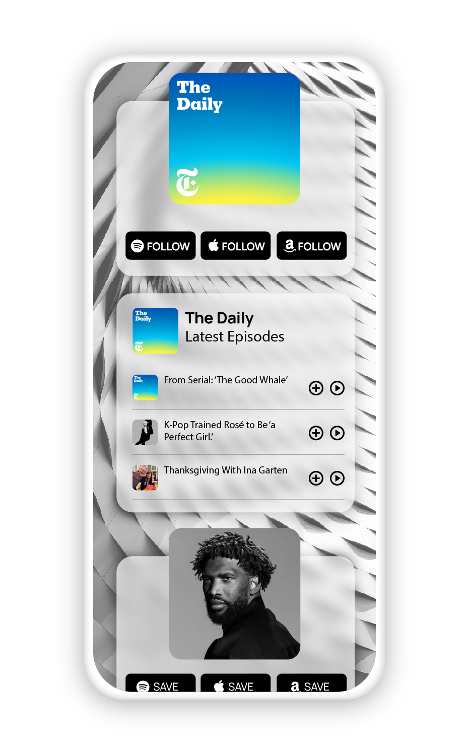 Custom streaming landing page for podcasts